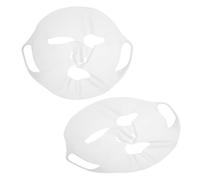 Toddmomy 2pcs Reusable Silicone Face Mask Holder with Comfortable Earhook Design for Skincare and Hydrotherapy White Mask Cover for Sheet Suitable for Women