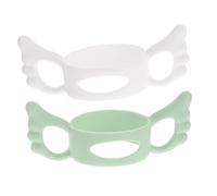 Toddmomy 2pcs Silicone Bottle Sleeve with Handle Green White Easy Grip for Natural Feeding Experience Dishwasher Boil Safe for Little Hands