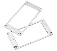 Toddmomy 2pcs Silver Metal Sound Pickup Frames for Electric Guitar 2mm Thick Protective Replacement Parts Suitable for Humbucker Pickups for Instrument Accessories