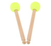 Toddmomy 2pcs Snare Drum Sticks Marching Drumsticks Mallet Percussion Timpani Musical Instrument Drum Sticks Simple Drumstick Drum Sticks Replacement Bass Drum Stick Drum Parts Wood Green