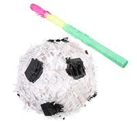 Toddmomy 2Pcs Soccer Ball Pinata with Stick Football Party Decoration for Birthday Sports Theme Events Fillable Pinata for Fun Celebrations Great for Indoor Outdoor Activities