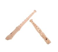 Toddmomy 2pcs Soprano Recorder German English Fingering Wooden Flute for Beginners Adults Portable Lightweight Wood Instrument for Home School Practice