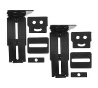 Toddmomy 2pcs Soundbar Wall Mount Brackets for Speakers with Adjustable Depth 3.14-5.1 Inch, Stable Metal and Plastic Support, Space Saving Long Design for Home Theatre and Hotel