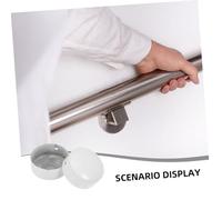 Toddmomy 2pcs Stainless Steel Handrail End Caps Rail End Covers for PVC and Wooden Stair Handrails Easy Install Closure Caps Reliable Stair Railing Fittings