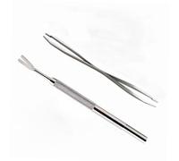 Toddmomy 2pcs Stainless Steel Remover Tool Set for Cats Dogs Flea Worm Treatment Easy to Use Portable Kit