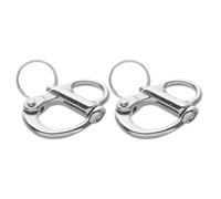 Toddmomy 2Pcs Stainless Steel Self-Locking Snap Shackles 35Mm Screw Pin for Marine Rigging and Sailboat Equipment Compact and Easy to Carry