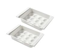 Toddmomy 2Pcs Style Refrigerator Storage Boxes for Eggs Egg Preservation Cases Multi-compartment Organizer for Kitchen Fridge
