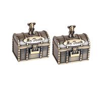 Toddmomy 2pcs Teeth Storage Boxes Tooth Treasure Boxes Keepsake for Curl Holder for Boy Girl First Loss Memory Keeping