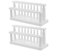Toddmomy 2pcs Test Tube Stand: 15 Holes Plastic Drying Rack with 9 pin for Science Experiments and Projects - Chemistry Supplies for School lab (18/21mm)