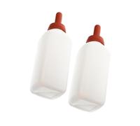 Toddmomy 2pcs Veterinary Upright Feeding Bottle for Cows and Goats Milk Pot Rubber Nipple for Lamb and Calf Nursing Farm