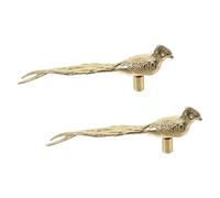 Toddmomy 2pcs Vintage Door Handles Gold Bird Cabinet Handles Brass Animal Drawer Pulls with Comfortable Grip Versatile Installation for Modern Interiors Drawers Wardrobes