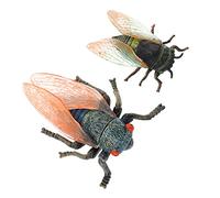 Toddmomy 2Pcs Vivid Cicadas Figurines Cognitive for Safe High End Educational Insect Models for Boys for Nature Exploration Early Learning