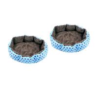 Toddmomy 2pcs Washable Dog Bed Removable Cover Pet House Bed for Dog Puppy Cat Cool Mat House Soft Cotton Filler Non-woven Bottom