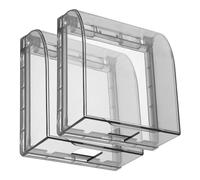 Toddmomy 2Pcs Waterproof Bathroom Socket Cover 86 Type Socket Protective Case Dark Grey Splash-Proof Box for Home and Safety