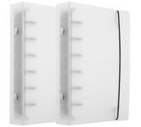 Toddmomy 2pcs White Pp Portable Document Organizer Folder with Metal 6-Hole Binder Rings A5 Size for Office and School Use