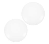 Toddmomy 2pcs White Round Flush Mount Ceiling Lights Shade with High Light Transmission and Anti-Yellowing Plastic Material Elegant Sl esign for Kitchen Replacement