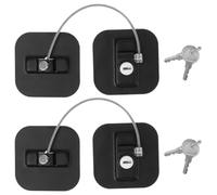 Toddmomy 2pcs Window Door Lock Cable with Keys Child-Proof | Baby Safety Anti-Theft Security Lock Buckle Catch Wire for Home Public Fridge Cabinet Pet Protection