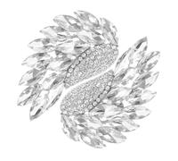 Toddmomy 2pcs Wing Shoe Buckle Shoe Bling Buckle Removable Crystal Shoe Charms for Women High Heels Bags Decor Silver Zinc Alloy