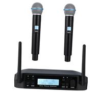 Toddmomy 2Pcs Wireless Microphone System Cordless Dual Microphones with Accessories for Karaoke Church Outdoor Events High Fidelity Sound Uhf Frequency Uk Plug