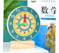 Toddmomy 2Pcs Wooden Educational Clock for Cognition Model Smooth Polished Edges Early Learning Tool for Telling and Cognitive Development