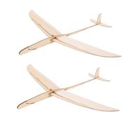 Toddmomy 2Pcs Wooden Glider Airplane Easy Assembly Paintable Airplane Kit for DIY Craft Activities Stable Flight Performance Long Distance Outdoor Fun for Boys Ages Up