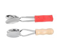 Toddmomy 2Pcs Wooden Percussion Spoons Music Instrument for Adults Safe Polishing Music Spoon Creative Playthings for Cognitive Development Fun Activities