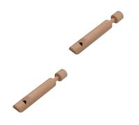 Toddmomy 2pcs Wooden Push Pull Piccolo Flute for Early Childhood Educational Musical Instrument DIY Natural Wood Mini Flute for Boys and Easy to Play with Pleasant Sound