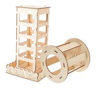Toddmomy 2Pcs Wooden Rabbit Hay Feeders Bite Resistant Storage Rack for Bunnies Slow Feeding Hay Containers Clean Organized Design for Rabbit Accessories