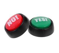 Toddmomy 2pcs Yes No Sound Button Electronic Prank Plaything for Adults Funny Party Favor for Games Competition and Stress Relief