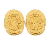 Toddmomy 2pcs Zinc Alloy Wax Seal Stamp Heads for DIY Letters with Medieval Design Metal Construction Creative Sealing Wax Stamps Replacement for Envelopes and Invitations