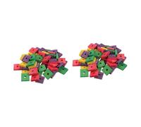 Toddmomy 2sets Bird Wooden Toys Hanging Bird Cage Accessory Parrot Biting Molar Toys Pack 50pcs*2