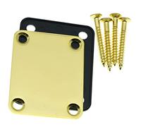 Toddmomy 2sets Guitar Neck Joint Plate for Bass Guitar Professional Metal Parts Scratch-resistant Simple Installation Wide Application