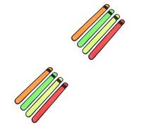 Toddmomy 2sets LED Luminous Slap Bracelets for Night Visibility Warning Wristband Set Red Green Orange Yellow for Jogging Walking Hiking Low Light Conditions 4pcs*2
