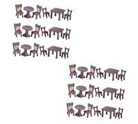 Toddmomy 2sets Miniature Garden Furniture Small Table Chair Models for Succulent Plants DIY Decor for Fairy Houses Imagination Creative Projects 18pcs*2
