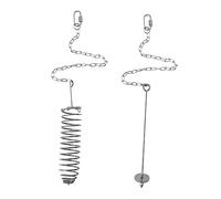 Toddmomy 2sets Parrot Feeder Vegetable Stick Meat Food Stick Hanging Holder Fruit Holder Smooth Surface Stainless Steel Craftsmanship 2pcs*2