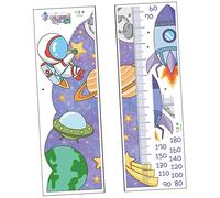 Toddmomy 2sheets Star Astronaut Wall Sticker Self-Adhesive Height Chart for Boys and Girls Space Theme Growth Height Ruler Boys and Girls Decor Spaceman Design
