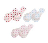 Toddmomy 3 Pairs Miniature Summer Slipper Props for Dollhouse Micro Landscape Decoration Tiny Slippers Model in Blue Red and Pink Dots Realistic Craftsmanship for Mini House Scene