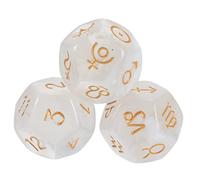 Toddmomy 3 pcs Sided Polyhedral Dice Lightweight Acrylic Fancy Tabletop Dice for Board Games Party Props Educational Math Teaching Tool