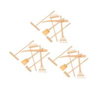 Toddmomy 3 Set Mini Zen Garden Rake Tool Lightweight Dirt Leveling Sand Tray Rakes for Meditation and DIY Sand Tray for Office Desk Sandbox Accessories Yellow Kit