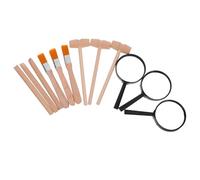 Toddmomy 3 Sets Archaeological Digging Tools for Interactive Excavation Kit with Hammers Educational Pretend Play for Budding Archaeologists History and Science Exploration