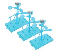 Toddmomy 3 Sets DIY Wind Vane Model Kit Classroom Stem Science Experiment Tools Weather Vane Anemometer Educational for Collaborative Learning and Wind Measurement