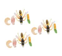 Toddmomy 3 Sets Realistic Wasp Growth Cycle Model Set for Educational Insect Figurines Lightweight Cognitive Learning Kit for Nature Exploration and Life Science Understanding
