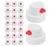 Toddmomy 30pcs Aerosol Can Fan Spray Nozzle Paint Spray Nozzle Tips Pe White Waterproof Cap for Home Maintenance and Car Repair