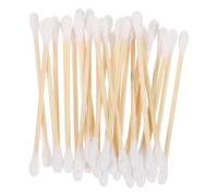 Toddmomy 30pcs Cotton Swabs with Wooden Handles for Ear Cleaning and Makeup Removal Soft Cotton Tips for Sensitive Skin Precise Cosmetic Applicators for Face Nails and Eyebrow Detailing