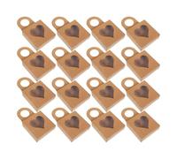 Toddmomy 30pcs Kraft Paper Wine Bottle Gift Box with Heart-shaped Window for Safe Transport and Window Display, Small Hanging Wine Box for Home Decor and Online Shipping