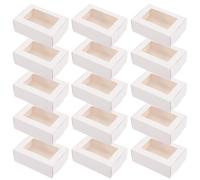 Toddmomy 30pcs Kraft Soap Boxes with Window for Jewelry and Soap Packaging, Portable Kraft Paper Small Boxes, Simple and Practical Design for Party Favour or Gift Wrapping
