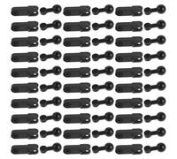 Toddmomy 30pcs Microphone Stand Ball Head Adapter, Mic Boom Replacement Accessory, Plastic Spherical Joint Connector, Black, 17.4mm/0.68in, for Broadcasting and Online Meetings