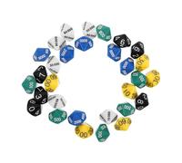 Toddmomy 30pcs Multi Sided Plastic Place Value Dice Game Props for Home Bar Board Games Portable Dice for and Party Fun