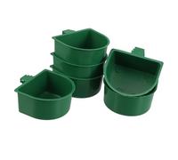 Toddmomy 30pcs Parrot Food Dish Cage Hanging Water Feeder Cups with Secure Clamp Holder Bulk for Multi-pet Bird Coop Feeding Easy Detach and Clean Bird Feeding Water Bowls