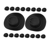 Toddmomy 30pcs Tiny Cowboy Hats for Crafts Small Plastic Miniature Western Hats for Dollhouse Decor DIY Projects Party Decorations and Creative Crafts